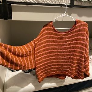 Free People striped brown / pink sweater